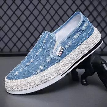 Мужская обувь Кроссовки Мужская мужская повседневная обувь Эспадрильи Тенис Роскошные парусиновые туфли для вождения Лодки Гоночная обувь Модные лоферы Мокасины на плоской подошве Обувь для мужчин 39 синий