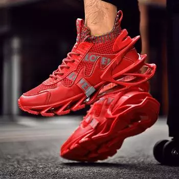 Мужская обувь Кроссовки Мужская Мужская повседневная обувь Tenis Роскошная обувь Trainer Race Дышащая обувь модные лоферы Кроссовки для мужчин 39 красный