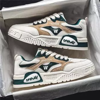 Мужская обувь Кроссовки Мужская повседневная обувь Досуг Роскошные мужские кроссовки для ходьбы Массивные трендовые кроссовки для мужчин Спортивная обувь для бега Мужская обувь 44 зелёный