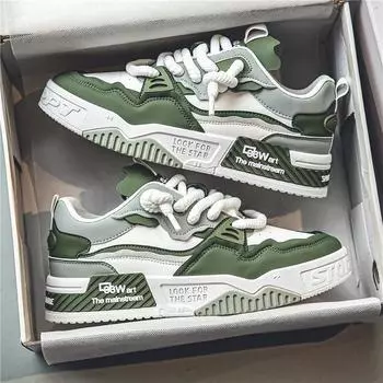 Мужская обувь Кроссовки Мужская повседневная обувь Дышащая удобная обувь для отдыха Роскошные массивные кроссовки для мужчин Спортивная обувь для бега Мужская обувь 44 бежевый