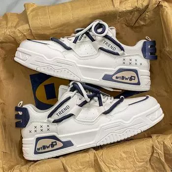 Мужская обувь Кроссовки Мужская повседневная обувь Дышащая удобная обувь для отдыха Роскошные массивные кроссовки для мужчин Спортивная обувь для бега Обувь 44 синий