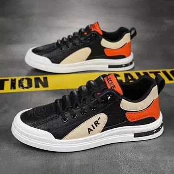 Мужская обувь, кроссовки, мужская повседневная обувь, роскошные дышащие мужские прогулочные туфли, трендовая парусиновая обувь для мужчин, кроссовки, мужская обувь 44 оранжевый