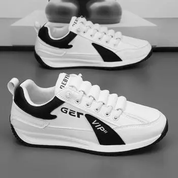 Мужская обувь, кроссовки, мужская теннисная роскошная обувь, мужская повседневная обувь, мужская обувь, модная кожаная обувь для четырех сезонов, обувь для кейтбординга для мужчин 44 чёрный