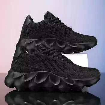 Мужская обувь Кроссовки Мужские теннисные туфли класса люкс Мужские повседневные кроссовки для бега Дышащие модные лоферы Кроссовки для мужчин 39 чёрный