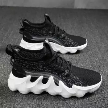 Мужская обувь Кроссовки Мужские теннисные туфли класса люкс Мужские повседневные кроссовки для бега Дышащие модные лоферы Кроссовки для мужчин 40 чёрный