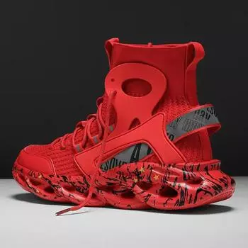 Мужская обувь Кроссовки Мужские теннисные туфли класса люкс Мужские повседневные кроссовки для бега Дышащие модные лоферы Кроссовки для мужчин 39 красный