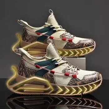 Мужская обувь Кроссовки Мужские теннисные туфли Роскошные мужские повседневные кроссовки для бега Дышащие модные мокасины Кроссовки для мужчин 39 чёрный