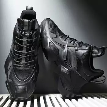 Мужская обувь Кроссовки на массивной подошве Дизайнерская модная повседневная обувь для ходьбы Мужская спортивная обувь для бега Кроссовки для тенниса Легкие дышащие 42 белый