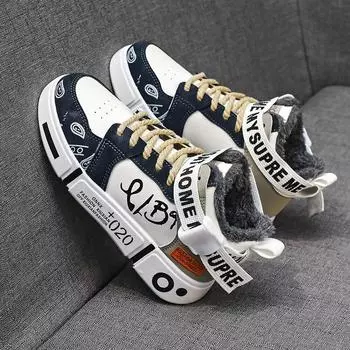 Мужская обувь Кроссовки Повседневные дышащие туфли на платформе Мужские кроссовки Masculino Кроссовки на толстой подошве Ботильоны Для активного отдыха Зима Теплые 42