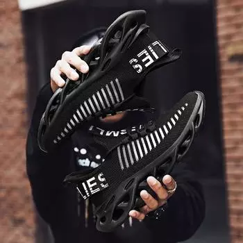 Мужская обувь Легкая дышащая модная повседневная обувь Мужская спортивная обувь Обувь большого размера39-46 39 зелёный