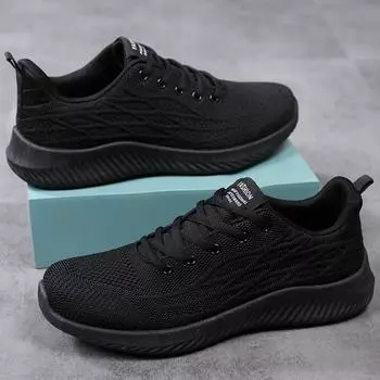 Мужская обувь Летная обувь Дышащие кроссовки Повседневная мужская обувь 39 чёрный