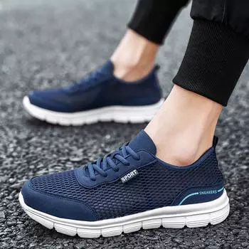 Мужская обувь, летние мягкие лоферы, обувь для ленивых, легкая дешевая повседневная обувь с сеткой, мужские кроссовки Tenis Masculino Zapatillas Hombre 39 синий