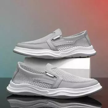 Мужская обувь Летние мужские кроссовки Мокасины Дышащая новая стильная повседневная обувь Высококачественные мокасины Сетчатая поверхность Повседневные кроссовки 39