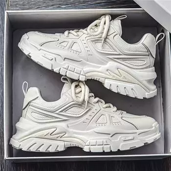 Мужская обувь Летние новые дышащие сетчатые модные повседневные кроссовки молодежные низкие туфли на платформе для пап 39