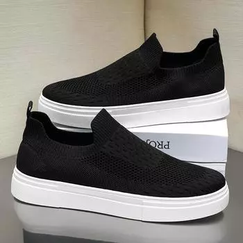 Мужская обувь Летние повседневные кроссовки Обувь для мужчин Удобные кроссовки на платформе для ходьбы Мужские мокасины Мужские эспадрильи 39 чёрный