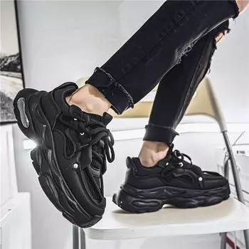 Мужская обувь. Летние повседневные кроссовки. Удобная дышащая обувь. Обувь высокого качества. Размер 39-44. 39 чёрный