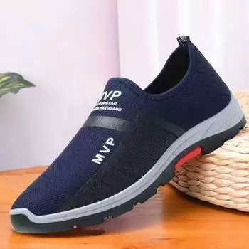 Мужская обувь Летние сетчатые легкие кроссовки Мужская мода Повседневная обувь для ходьбы Дышащие слипоны Мужские мокасины Zapatillas Hombre 39 чёрный