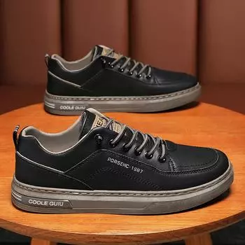 Мужская обувь, летний тренд, универсальные туфли с одной педалью, низкие туфли на плоской подошве, мужские повседневные кожаные туфли, водонепроницаемые маленькие белые туфли для мужчин 39