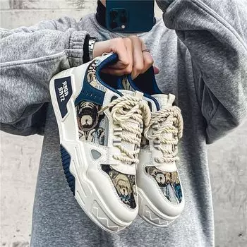 Мужская обувь Летняя дышащая 100% повседневная дизайнерская обувь Sense Niche Board Shoes Молодежная спортивная обувь с толстой подошвой Increase Canvas Tide Shoes 39