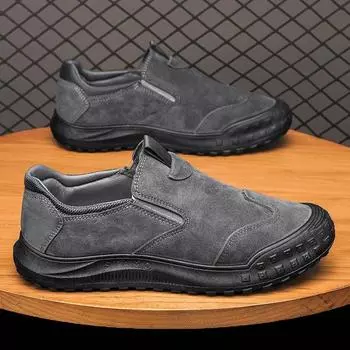 Мужская обувь Летняя дышащая ленивая обувь Нескользящая повседневная походная обувь 39