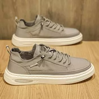 Мужская обувь Летняя дышащая мягкая подошва из искусственного шелка Универсальная тканевая обувь Мужская обувь для сноуборда Повседневная парусиновая обувь с одной педалью Новинка 39 серый