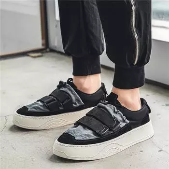 Мужская обувь Летняя дышащая низкая помощь Повседневная мужская обувь для отдыха на платформе Спортивная мода Slip-OnShoes 39