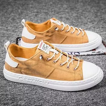 Мужская обувь. Летняя дышащая парусиновая модная обувь. Универсальные белые повседневные туфли для доски. 39
