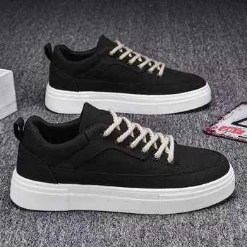 Мужская обувь Летняя дышащая парусиновая обувь Новая повседневная обувь Молодежная трендовая универсальная обувь для сноуборда Низкая спортивная обувь 39