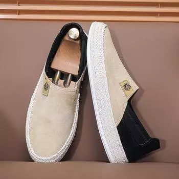 Мужская обувь, летняя, дышащая, повседневная обувь, ленивые, с одной педалью, чехлы для ног, старые пекинские тканевые туфли, льняные, с мягкой подошвой, рыбацкие туфли 39