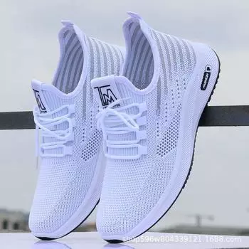 Мужская обувь, летняя дышащая сетчатая обувь 2024 года, новая мужская сетчатая обувь с мягкой подошвой, дезодорирующая, повседневная спортивная обувь 39