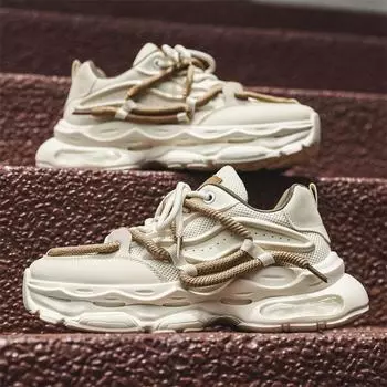 Мужская обувь Летняя дышащая сетчатая обувь Износостойкая нескользящая влагостойкая обувь на толстой подошве Модная повседневная мужская спортивная обувь 39