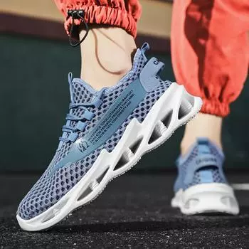 Мужская обувь летняя дышащая сетчатая обувь тонкая 2024 новая модная студенческая сетчатая повседневная модная обувь сетчатые кроссовки 39 чёрный