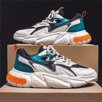 Мужская обувь. Летняя дышащая сетчатая поверхность. Мужская спортивная обувь. Трендовые универсальные маленькие белые туфли. Обувь для отдыха Daddy Tide. 39