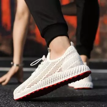 Мужская обувь, летняя, дышащая, тонкая, сетчатая обувь, мужская, сетчатая, модная обувь, спортивная и для отдыха, для студентов 2025 года 36