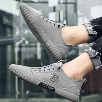 Мужская обувь, летняя, дышащая, тонкая, стильная, старая Пекинская тканевая обувь, повседневная обувь на одну ногу, модная обувь для вождения из ледяного шелка 39 чёрный