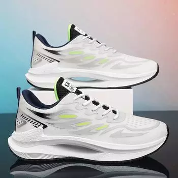 Мужская обувь летняя дышащая трендовая молодежная спортивная обувь для отдыха бег дезодорант легкая сетчатая обувь со всеми модными кроссовками 39