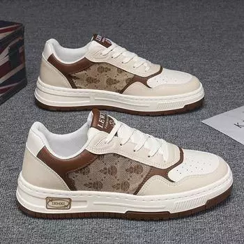 Мужская обувь летняя дышащая трендовая повседневная обувь на плоской подошве мужская универсальная спортивная европейская модная обувь мужская 2024 новая 39