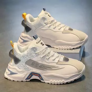 Мужская обувь, летняя, дышащая, универсальная, повседневная, спортивная обувь 2023 года, новая, увеличивающая рост, обувь для пап, осенняя, беговая, приливная обувь 39