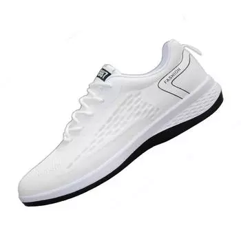 Мужская обувь, летняя, новая, дышащая, сетчатая, универсальная, тканая, спортивная обувь с мягкой подошвой, нескользящая, износостойкая, повседневная обувь 39