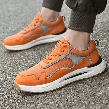 Мужская обувь, летняя, новая, модная, универсальная, спортивная, повседневная, подростковая, дышащая и удобная, модная обувь 39 жёлтый