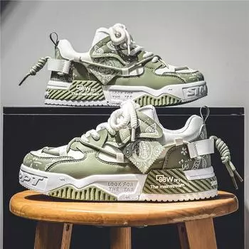 Мужская обувь летняя новая мужская корейская обувь для доски с волнами модная тенденция универсальная повседневная обувь для отдыха легкая дышащая удобная износостойкая 39 чёрный