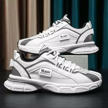 Мужская обувь, летняя, новая, с низким верхом, дышащая, спортивная, для пап, легкая, на толстой подошве, износостойкая, повседневная, универсальная, для бега, модная обувь 39