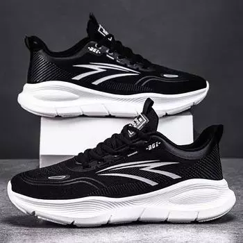 Мужская обувь летняя новая сетчатая дышащая одинарная обувь легкая трендовая спортивная обувь кроссовки для бега на открытом воздухе 40