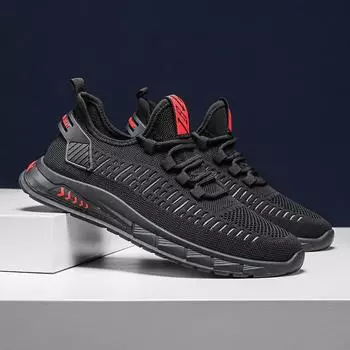 Мужская обувь летняя новая трендовая сетчатая дышащая легкая повседневная обувь универсальная износостойкая спортивная беговая обувь 39