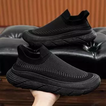 Мужская обувь, летняя, новая, универсальная, повседневная, спортивная, беговая, сетчатая, дышащая, дезодорирующая, износостойкая, высокоэластичная 39