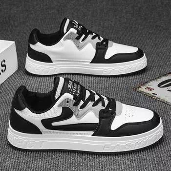 Мужская обувь летняя обувь мужская сетчатая дышащая обувь для мальчиков бордовые туфли черно-белые универсальные повседневные спортивные кожаные туфли белые туфли мужские 39