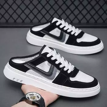 Мужская обувь Летняя обувь с сеткой Мужская обувь для досок Обувь с полуподдержкой Мужская обувь с сетчатой поверхностью Trend Повседневная обувь Спортивная модная обувь Мужская дышащая обувь 39