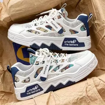 Мужская обувь Летняя парусиновая обувь Нишевый дизайн Универсальные мужские сноуборд-туфли Удобные модные спортивные повседневные маленькие белые туфли 39