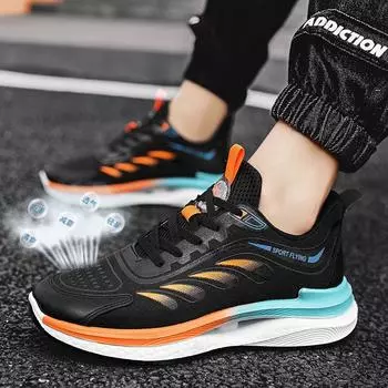 Мужская обувь летняя сетчатая обувь мужская обувь для бега кроссовки мужская сетчатая модная повседневная обувь спортивная модная обувь мужская 39 белый