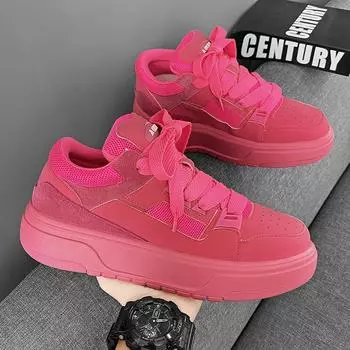 Мужская обувь Летняя универсальная повседневная обувь на платформе Нескользящая износостойкая обувь для скейтбординга Мужская модная спортивная обувь, увеличивающая рост 39